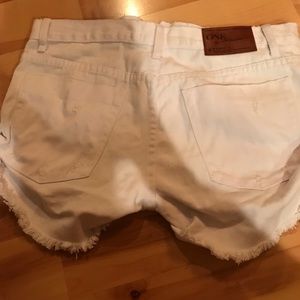 One teaspoon white denim shorts